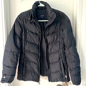 Lands End women’s black down jacket sz S 6-8